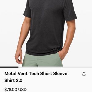 Lululemon Metal Vent 2.0 Shirt